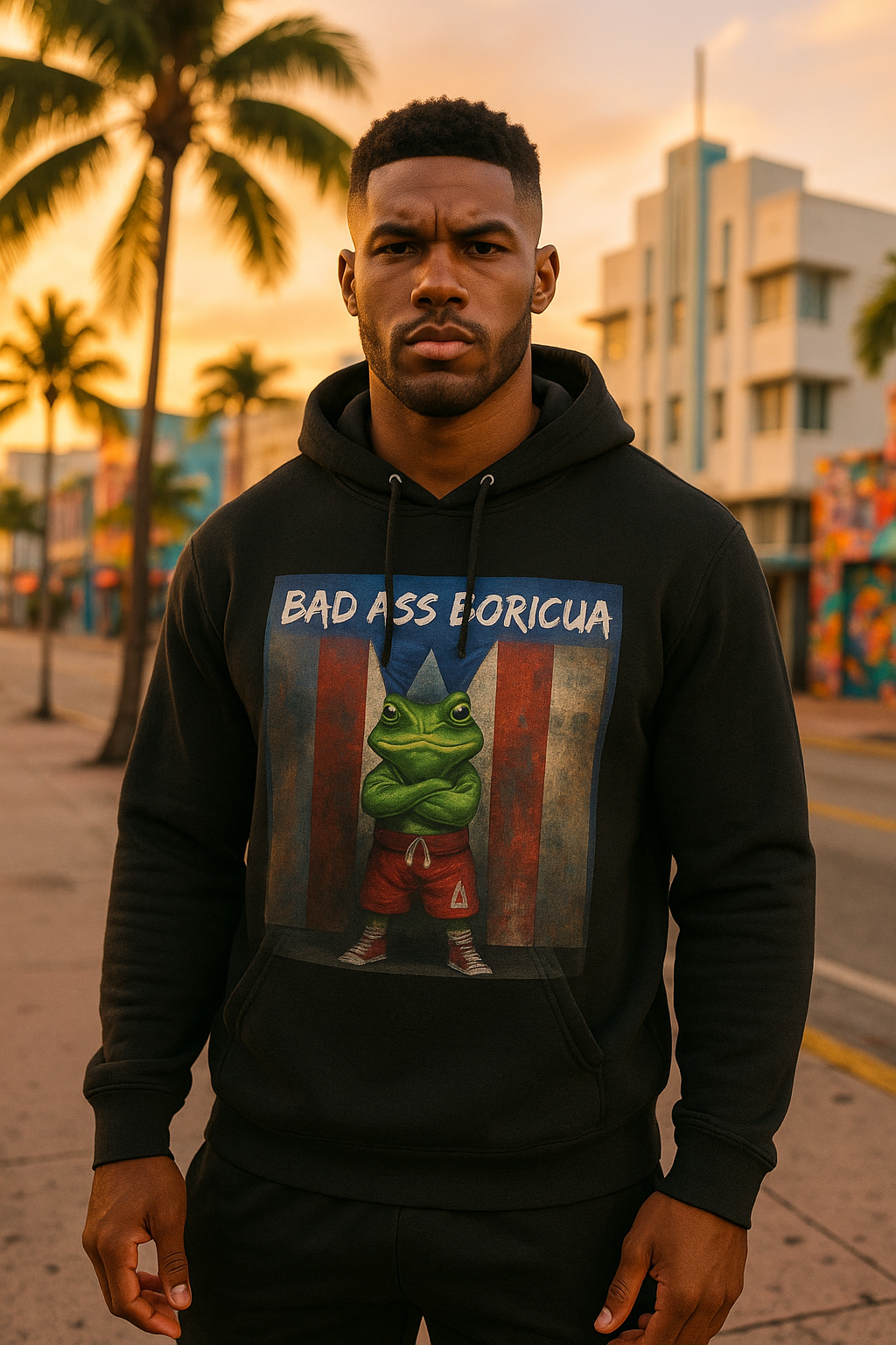 Bad Ass Boricua Hoodie – Pride. Power. Puerto Rico.