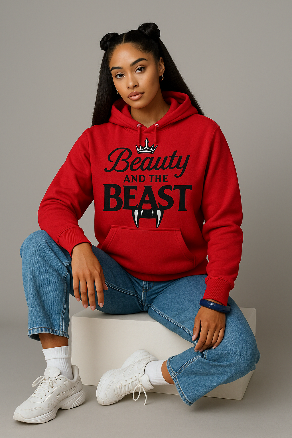 "Crowned & Savage: Beauty and the Beast Hoodie"