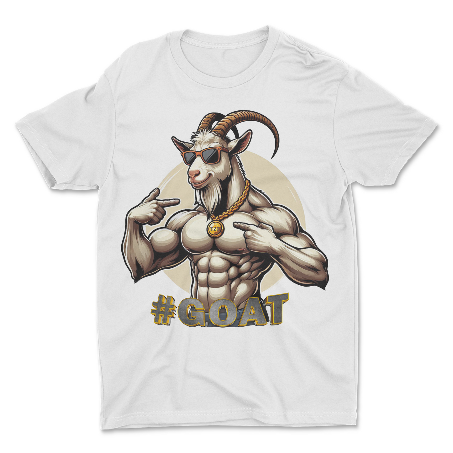 "Toe2Toe GOAT White Tee – Built for Legends"
