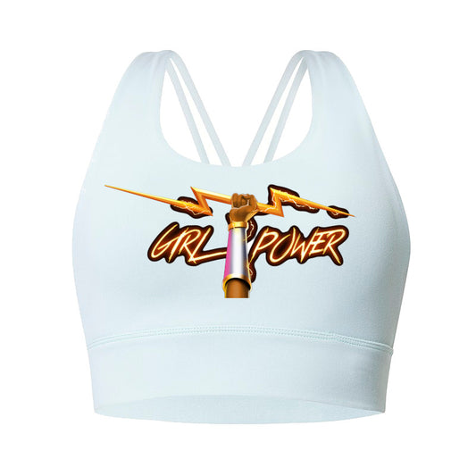 Girl Power Sports Bra White