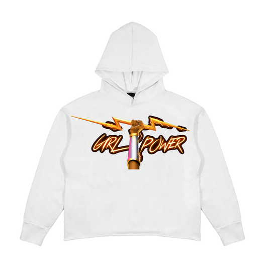 Girl Power White Hoodie