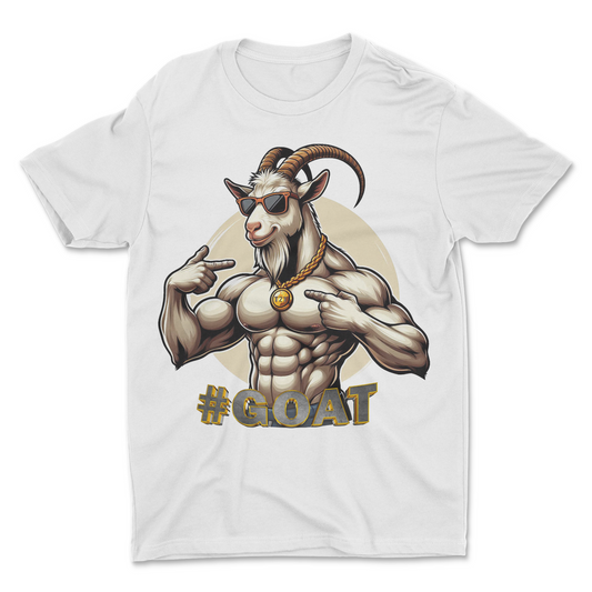 "Toe2Toe GOAT White Tee – Built for Legends"