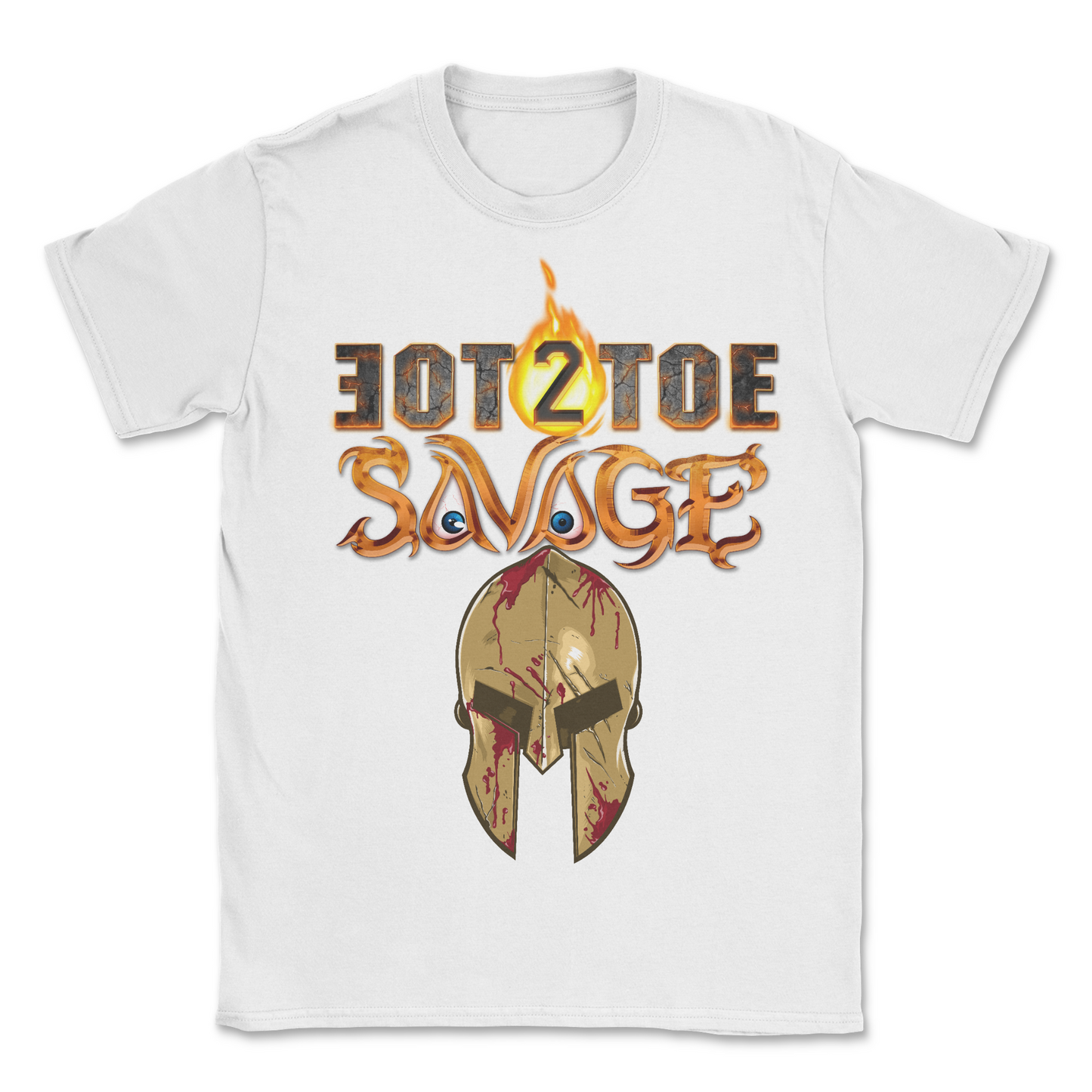 Spartan Helmet White Tee