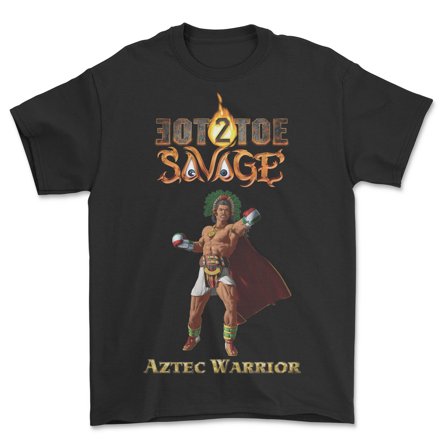 Aztec Warrior Black Tee