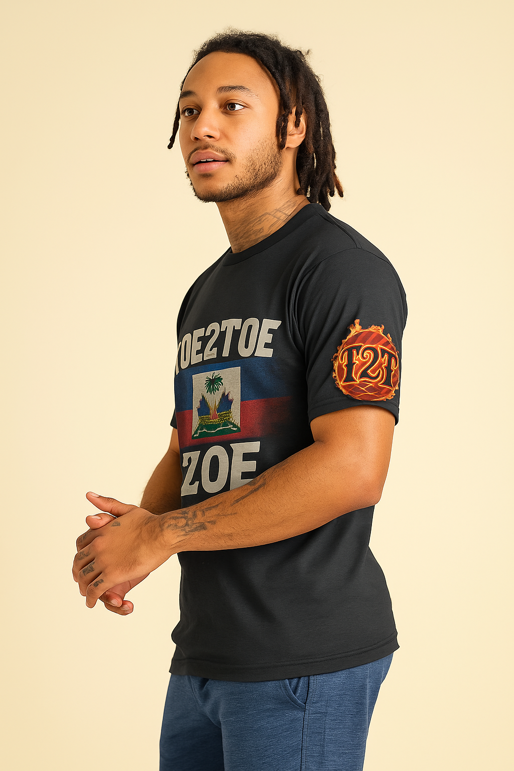 Toe2Toe Zoe Black Tee